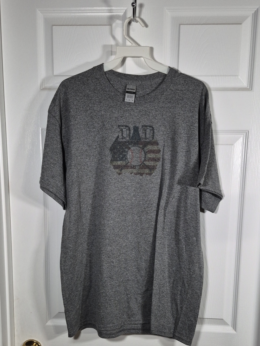 Gildan Gray DAD Graphic Short Sleeve Tee
